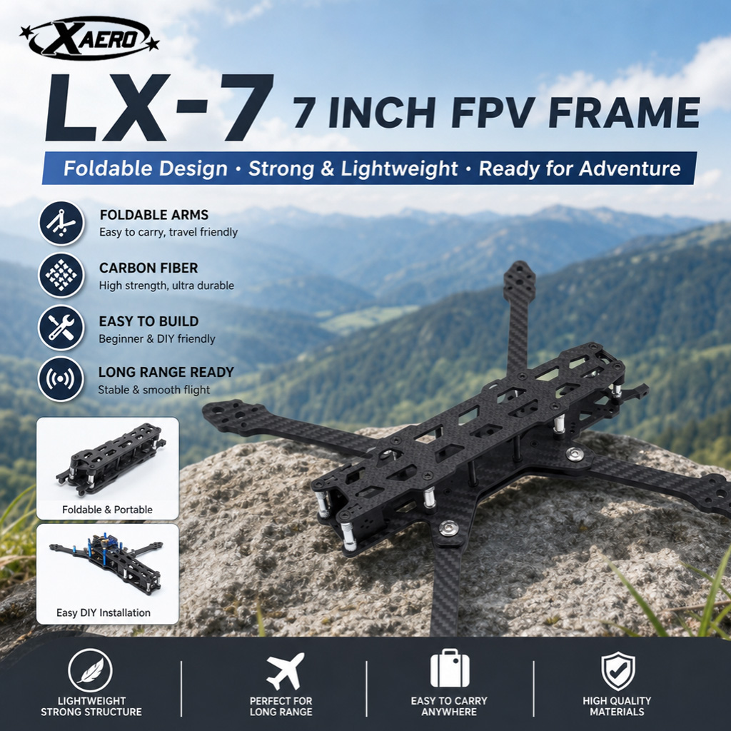 Drone Kit Octocopter - PAURC LX-7 Foldable 7 Inch FPV