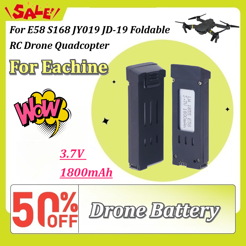 New 3.7V 1800mAh Rechargeable  - đánh giá và giá Eachine Drone E58