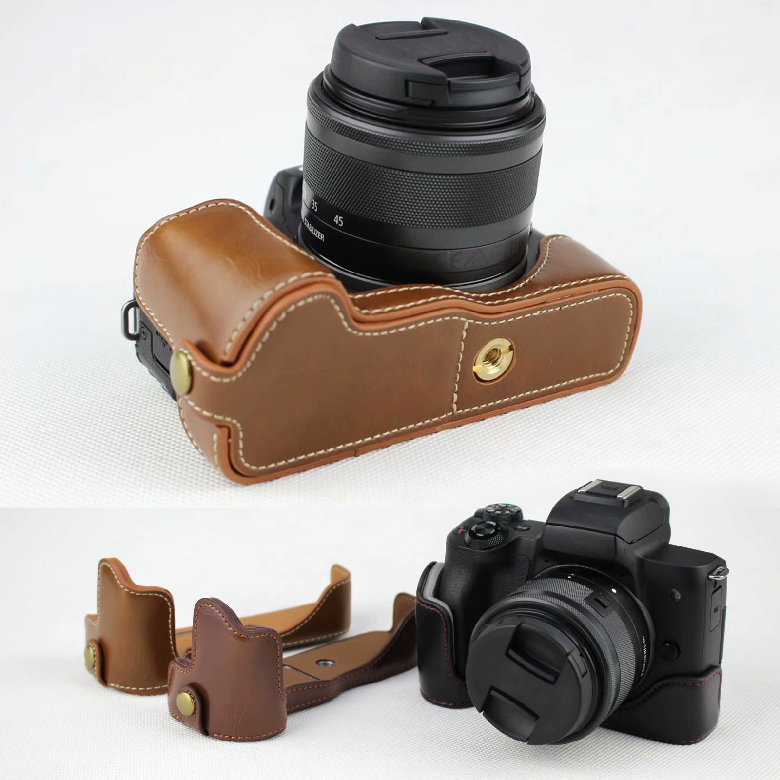 Chính Hãng Da Thật Bảo Vệ Một  - đánh giá và giá Canon Camera Eos M50 Mark Ii